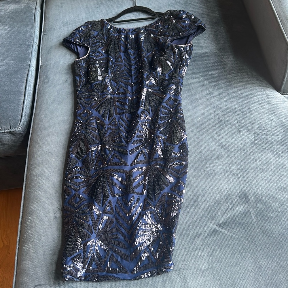 Beautiful blue sequin mini dress